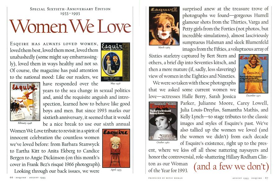 Women We Love | Esquire | AUGUST 1993