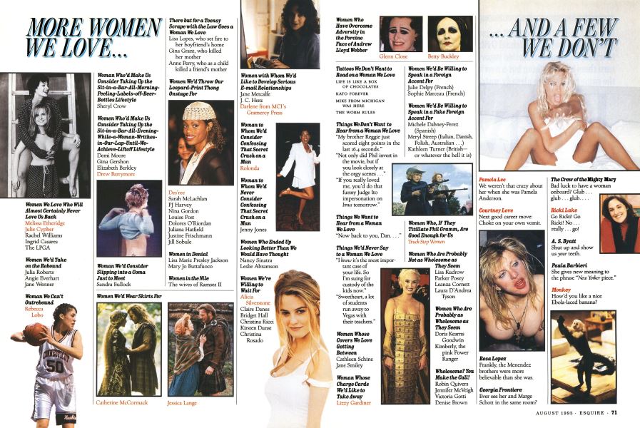 MORE WOMEN WE LOVE | Esquire | AUGUST 1995
